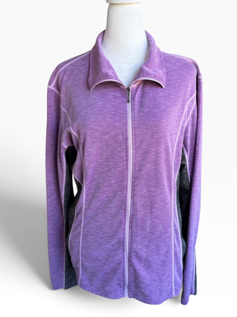 KUHL Women’s Zip-Up Purple Gray Long Sleeve Top – Size Large